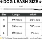 Tunkoo Dog Leash Plaid with Soft Comfy Cotton Handle，Girl Pet for Small Medium Large Dogs Cats Daily Walking（Bule Grid，L）