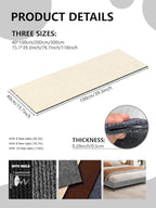 Cat Scratch Couch Furniture Protector, Adhesive Cat Scratch Pad Deterrent for Furniture, Cat Wall Climbing Carpet Scratcher Couch Protector from Cats Claws Scratching Indoor (OffWhite,39.3x15.8In)