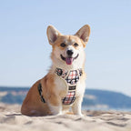 PoyPet No Pull Dog Harness, [Release on Neck] Reflective Adjustable No Choke Pet Vest with Front & Back 2 Leash Attachments(Checkered Beige,XS)