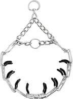 Prong Training Collar for Dogs, Adjustable Dog Pinch Collar with Quick Release Buckle, No Pull Collar for Small Medium Large Dogs, Extra Link and Caps
