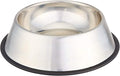 Amazon Basics Stainless Steel Non-Skid Dog Bowl, Dishwasher Safe, Rust Resistant, Single