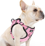 PUPTECK No Pull Dog Harness Small Medium Sized Dog, Adjustable Reflective Escape Proof Easy Control, Comfortable Soft Padded Step in Pet Vest Harness, Pink, M