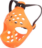Short Snout Dog Muzzles,Soft Silicone Adjustable Breathable Bulldog Muzzle for Biting Chewing Barking Training,Ideal for Flat-Faced Dogs (M, Orange)