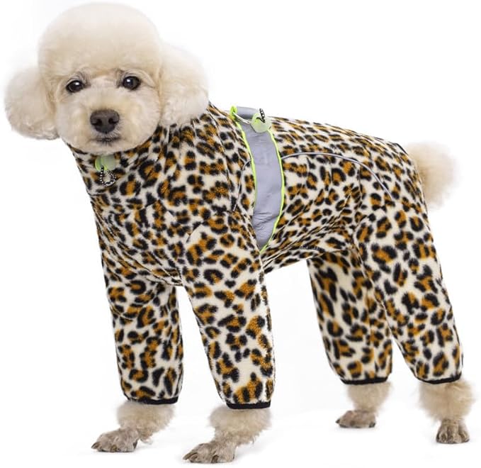 Dog Coats for Small Dogs, Polar Fleece Dog Pajamas Bodysuit for Small Medium Dogs, Dog Winter Jacket Dog Sweater Dog Vest for Small Dog, Dog Four-Legged Warm Clothes