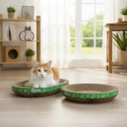 B Kitty Scratcher Cat Bed, Fun for Your Purr-FECT Feline (B-Scratcher Oval/Round Pack x 2)