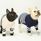 Fitwarm Dog Striped Knitted Sweater, Thermal Turtleneck Pet Coat, Dog Winter Clothes for Small Dogs Boy Girl, Cat Apparel, Blue, Small