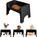 Fluff Trough Elevated Dog Bowl for Food Minimize Neck Strain | 5inch Tall Cat & Dog Feeding Stand | Vet Approved Non-Toxic Silicone Feeder Bowl | Raised Bowl for Medium & Small Dog/Pet with Flat Face
