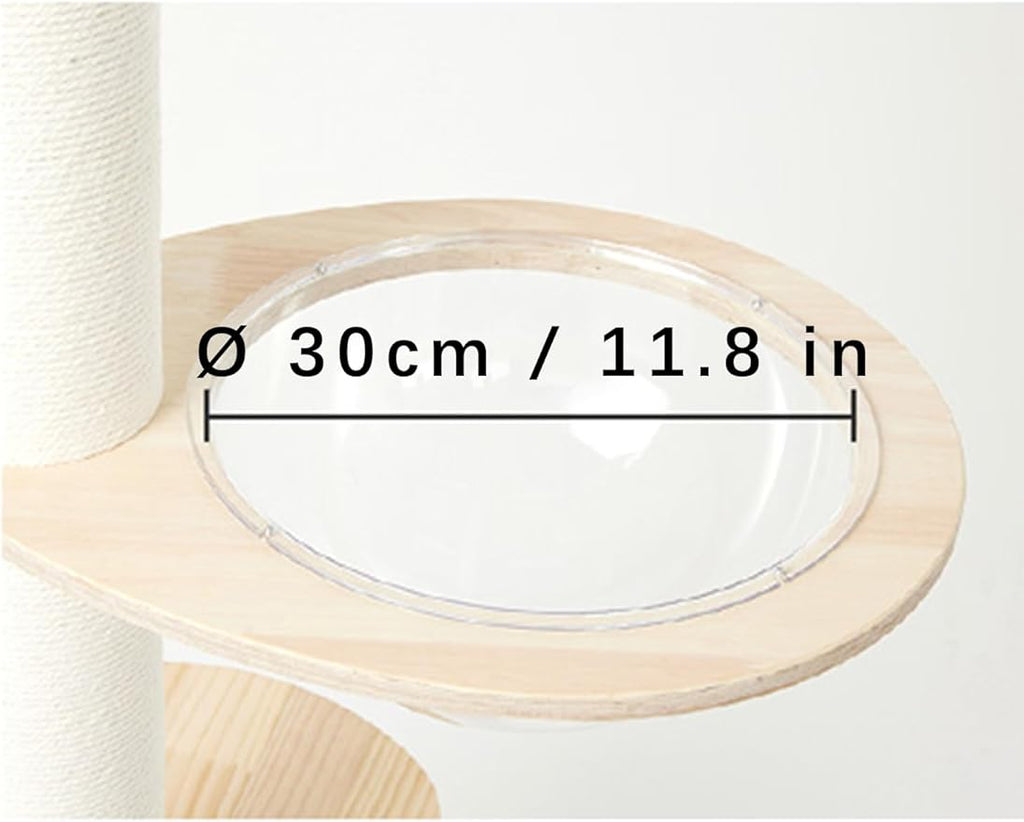 Transparent Space Capsule Dome Cat Bed for Floot to Ceiling Cat Tree Parts, Dia 11.8 Inches