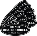All Quality Oval DO NOT Ring DOORBELL Thank You Sign - Black Medium 10 Pack