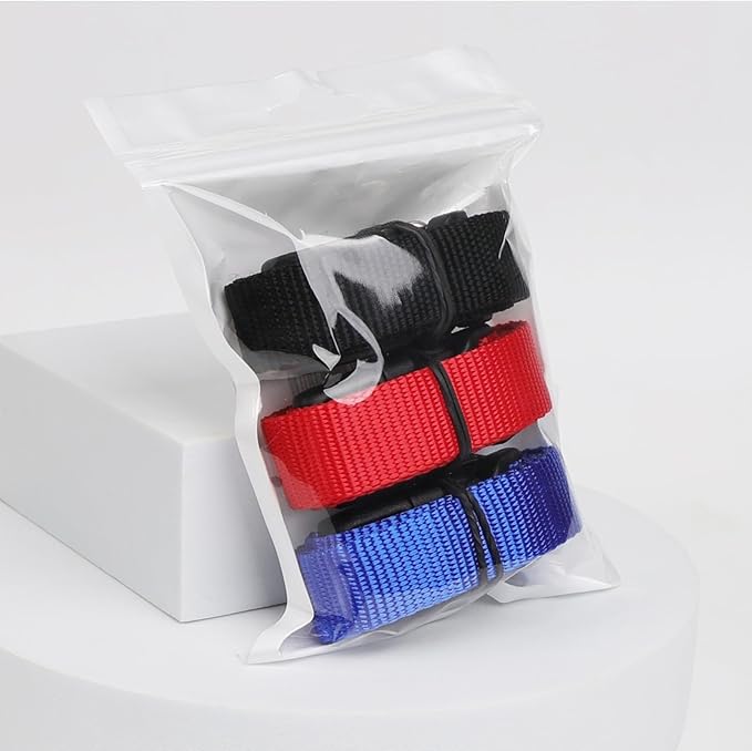 PetJoy Shock Collar Replacement Strap, Dog Replacement Training Collars with D-Ring, 3 Pack Adjustable Nylon Dog Collar Strap for Small, Medium & Large Dogs