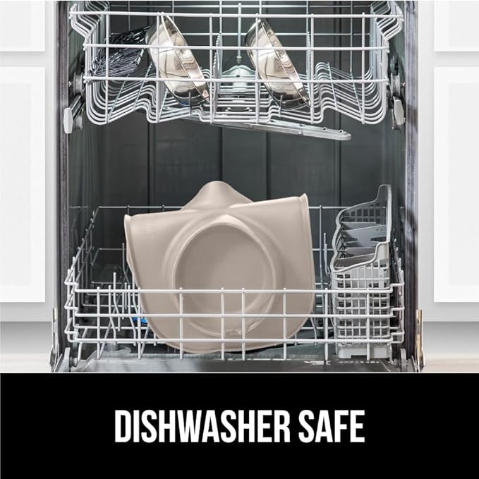 GORILLA GRIP Feeding Mat Bowl Set, 100% Waterproof BPA Free Silicone Base, 304 Stainless Steel Cat and Dog Bowls for Food and Water, Slip Resistant, High Edge, US Designed, Patent Pending, 1 Cup Beige
