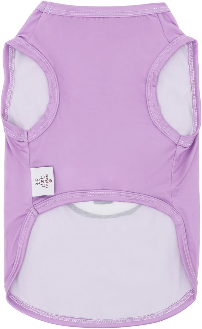 CuteBone Dog Shirts 2-Pack Soft Pet Clothes Breathable Summer Vest for Small Puppy and Stretchy Cat Apparel 2BX21M-D