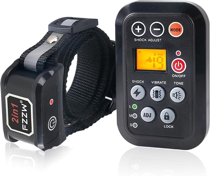 DOTSTAR Dog Training Pet Collar Anti Barking Electric Collar 2 in 1 System, Dual Independent Automatically Switch System, Anti Barking Dog Training Device, Waterproof Rechargeable Dog Collar