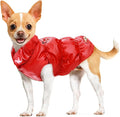 Winter Warm Dog Jacket for Small Medium Dogs Cat Cold Weather Coats with Harness Paded Dogs Fleece Vest Waterproof Windproof Dog Snow Jacket Pet Puppy Clothes (Red,M)