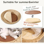 56.7in Large Wooden cat Tree for Large Multiple Cats,cat Tree with Observation Deck, Suitable for Summer and Winter 144CM (Particleboard)