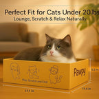 Cat Scratcher Box – Art Décor | Designer Cardboard Scratch Pads with Decorative Van Gogh-Inspired Design | Reversible Boards for Indoor Cats