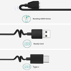 Compatible with Jugbow Dog Shock Collar Charger, USB Charging Cable Dog Training Collar and Remote, 2-in-1 Magnetic Charging and Micro USB Cable Replacement Charger Cable Compatible with Jugbow Dog Shock Collar
