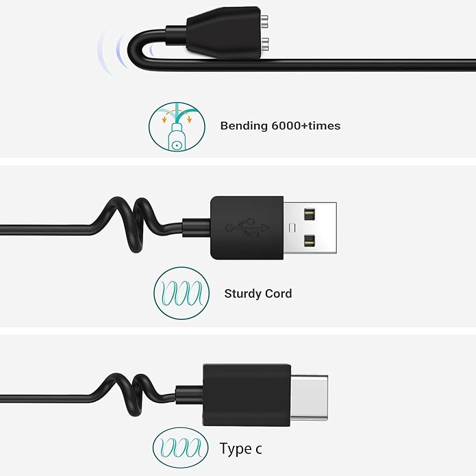 Compatible with Jugbow Dog Shock Collar Charger, USB Charging Cable Dog Training Collar and Remote, 2-in-1 Magnetic Charging and Micro USB Cable Replacement Charger Cable Compatible with Jugbow Dog Shock Collar