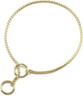 Mogoko Stainless Steel Dog Choke Chain Collar, Puppy Metal Snake Chain Slip Collar Pet Titan Training Walking Choker (Gold;24.0" 5.0mm)