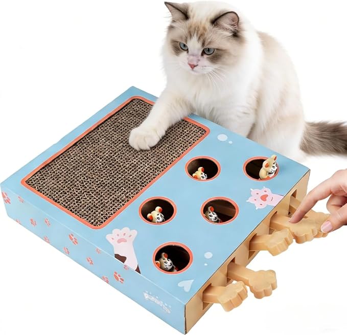 PAWISE Cat Scratcher – Reversible Cardboard Scratching Pad, Durable Cat Scratch Bowl & Bed, Interactive Scratcher for Indoor Cats & Kittens (10X2.4X13.8)