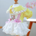 Furbabycare® Elegant Sweet Fashion Puppy Dog Blingbling Princess Skirt Pet Dog Lace Cake Camisole Tutu Dress I-White X-Small