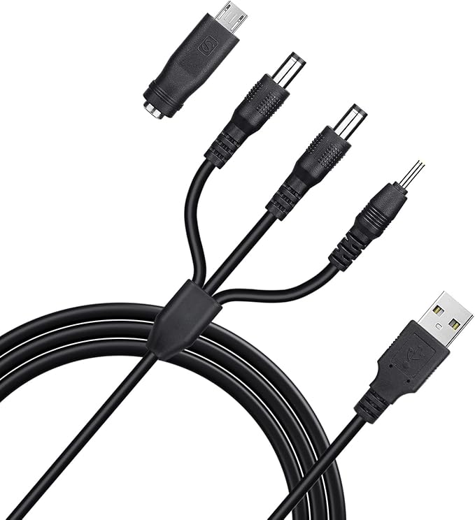 Shock Collar Charger Replacement for Petrainer PET998DBB, NBJU TC-001 and PATPET P-Collar 320 Training Collar,4 in 1 USB Charging Cable, Micro USB Adapter