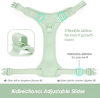 No Pull Dog Harness, Puppy Vest with Front Clip for Small Medium Large Sized Dog(Light Green,XL)