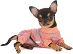 LOPHIPETS Dog Pajama Onesie for Small Teacup Chihuahua Yorkie Puppy Cat Clothes Apparel-Pink/XS