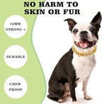 Stainless Steel Silver Gold Dog Collars with Safety Buckle Lock,18K Cuban Link Chain Training Collar,15MM Strong Dog Necklace Heavy Duty Chew Proof for Small Medium Large Dog