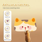 Wall-Mounted Cat Scratcher, 2025 Upgraded Indoor Cat Wall Scratcher — Self-Adhesive Double-Sided Tape, Trimable Scratching Surface, Suitable for Walls/Sofas/Floors (IncludesToy) (Dazed Cat)