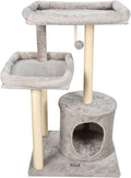 42-in Heavy-Duty Cat Tree for Large Cats, Multi-Level Tower with Sisal Scratching Posts, Plush Perch, Hammock & Condo Anti-Tip Design
