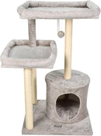 42-in Heavy-Duty Cat Tree for Large Cats, Multi-Level Tower with Sisal Scratching Posts, Plush Perch, Hammock & Condo Anti-Tip Design