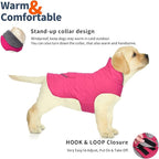 Dog Coat, Waterproof Dog Winter Jacket with Pocket, Reflective Adjustable Pet Snow Vest, Warm Cozy Fleece Sweater for Small Medium Extra Large Dogs - Pink, 3XL