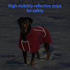MIGOHI Dog Waterproof Jacket,Medium Dog Coat,Warm Dog Fleece Jacket for Hiking Camping,Fleece Vest for Dogs,Schnauzer,Jack Russell Terrier,French Bulldog,Winter Jackets for Medium Boys Girls,M,Red