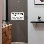 No Soliciting Sign For Home, No Soliciting Door Sign For House Please Do Not Knock Or Ring Doorbell Funny Wooden Funny Hanging Sign