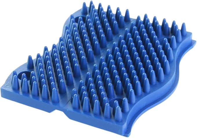 The Original ScratchnAll Animal Scratch Pad, Flexible Acupressure Nubs & Interlocking Design, Very Durable & All-Weather, Great for Domestic, Barnyard and Zoo Animals - USA Made, Blue