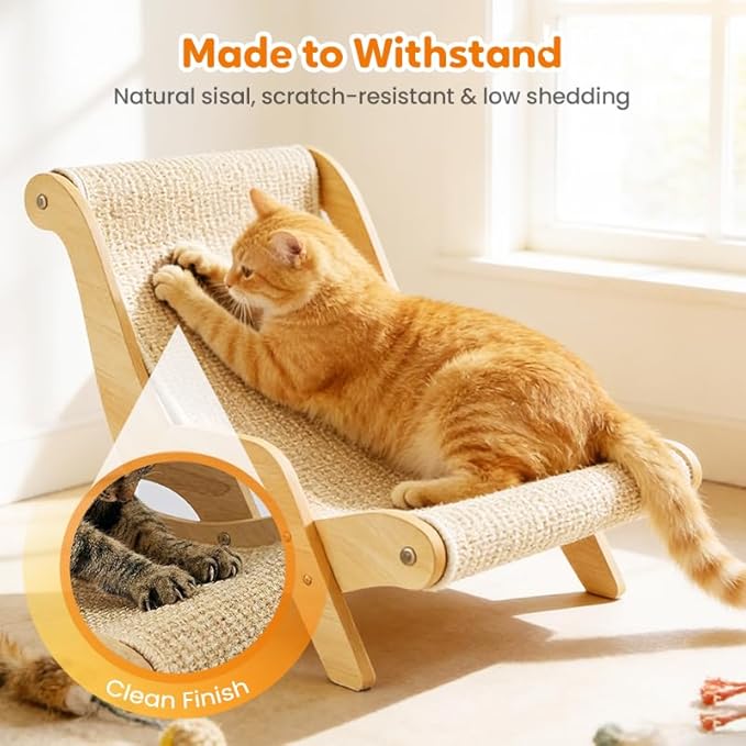 2026 New Cat Recliner Scraper Board, Large 2 in 1 Cat Recliner Scratch Board, Durable Cat Scratching Pad Cat Scratcher Bed Cardboard Cat Scratchers for Indoor Cats (E)