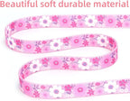 Dog Collar with Leash Airtag Holder Case Set - Dog Collars for Male Female Boy Girl Puppy X-Small Small Medium Large Dogs Walking Running Training - Pink Daisy/S