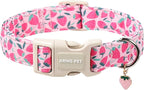 ARING PET Strawberry Dog Collar, Cute Spring Summer Pink Puppy Pet Collars for Small Medium Large Female Girl Dogs-M