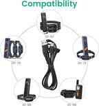 2-Pack Charger Replacement for Delupet Dog Training Collar, Magnetic Charging Cable for Yawpet Shock Collar, Black