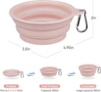 2-Pack, LeeRound Small Medium Collapsible Dog Water Bowl for Travel, Food-Grade Silicone Bowl, Portable Dog Bowl with Hook, Outdoor Pet Feeding Bowls Meet Needs in Different Scenarios, Pet Essentials