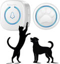 Soft Ring Dog Potty Bell for Training – Wht Wireless Dog Door Bell with 1000ft Range, LED Alert, 60 Tones, Waterproof Dog Bells to Go Outside – Bell for Dogs to Ring to Go Potty(1 Bell & 1 Receiver)