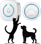 Soft Ring Dog Potty Bell for Training – Wht Wireless Dog Door Bell with 1000ft Range, LED Alert, 60 Tones, Waterproof Dog Bells to Go Outside – Bell for Dogs to Ring to Go Potty(1 Bell & 1 Receiver)