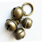 Dog Collar Bell for Pet Tracking 2 Strings in 8 Pieces Pet Bells for Collar Loud Brass Cat Bells for Collar with Key Rings Vintage Bronze Jingle Bells for Doorbell Potty Training