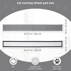 Kisangel Cat Carpet Scratching Mat Replacement, Cat Treadmill Accessories Felt Running Wheel Cushion Mat Scratch for Indoor Supplies Furniture, 95x10 inches