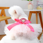 Furbabycare® Elegant Sweet Easter Puppy Dog Blingbling Princess Skirt Pet Dog Lace Cake Camisole Tutu Dress C-Doughnut X-Small