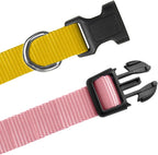 Modern Stylish Ecollar Replacement Strap, Nylon 3/4" Replacement Collar for Shock Collar with Quick Release Buckle, Soft Shock Collar Replacement Strap for Small Medium Large Dogs (Pink & Yellow)
