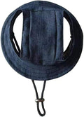 Round Brim Princess Hat Visor Hat Pet Dog Mesh Porous Sun Hat with Ear Holes for, Extra Dog Teddy, Pug, Chihuahua, Shih Tzu, Yorkshire Terriers, Papillon Z-2-jeans Blue Medium