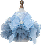 Fashion Sweet Puppy Dog Blingbling Princess Skirt Pet Dog Lace Cake Camisole Tutu Dress E-Navy M