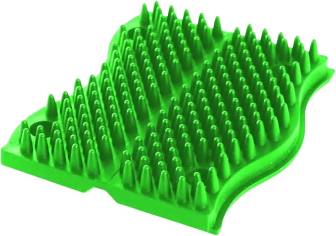 The Original ScratchnAll Animal Scratch Pad, Flexible Acupressure Nubs & Interlocking Design, Very Durable & All-Weather, Great for Domestic, Barnyard and Zoo Animals - USA Made, Lime Green